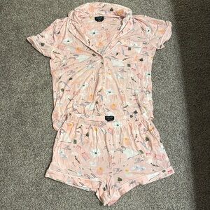 Kate Spade pink “Miss to Mrs” pj set